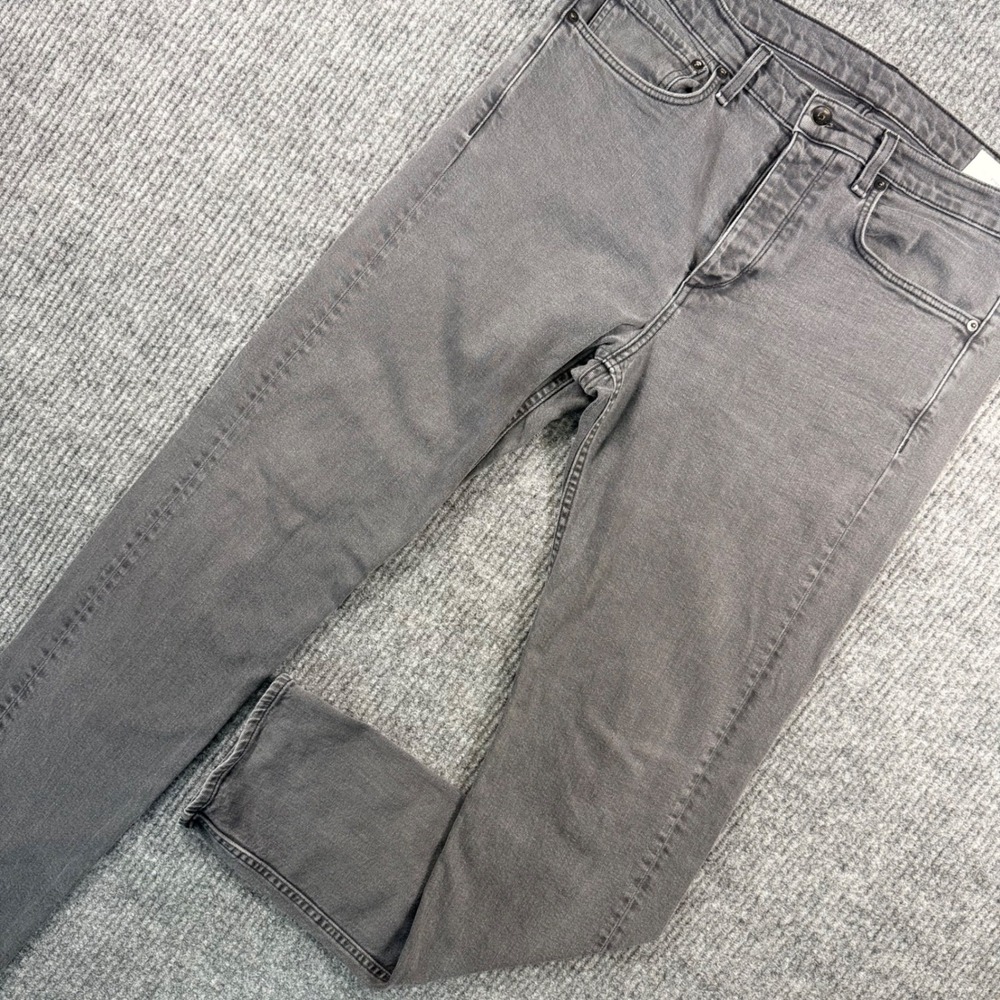 Rag & Bone Standard Issue Fit 2 Slim Leg Grey Denim Jeans Mens 34X33 Button Fly